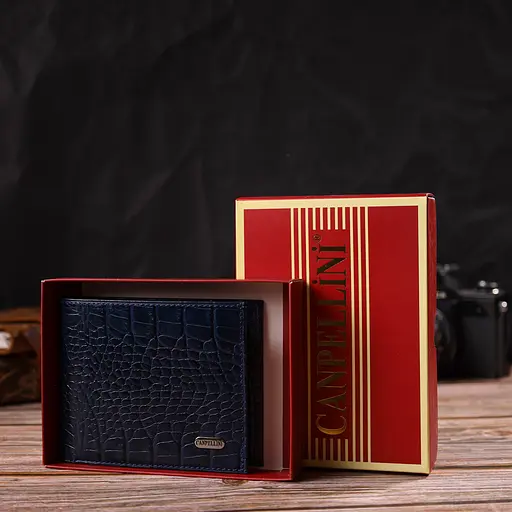 Чоловічий шкіряний гаманець Canpellini 12х9.6х2 см acs0025593 - фото 7