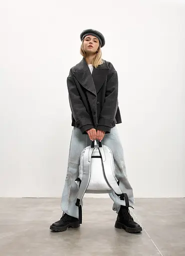 Жіночий рюкзак Sambag Talary срібло 35 х 25 х 12 см (35312003) - фото 2