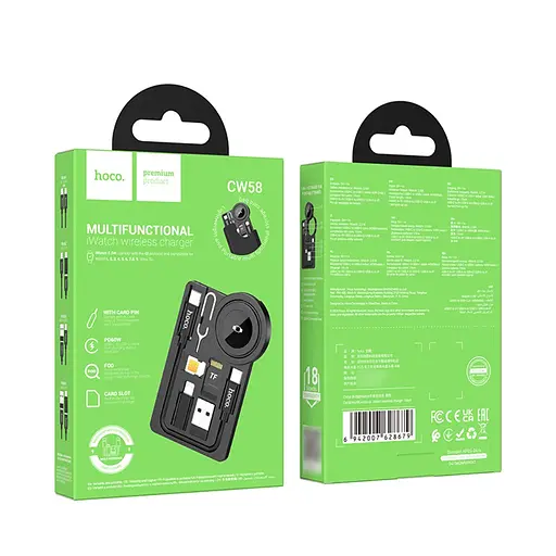 Бездротовий зарядний пристрій Watch Hoco CW58 чорний - фото 8