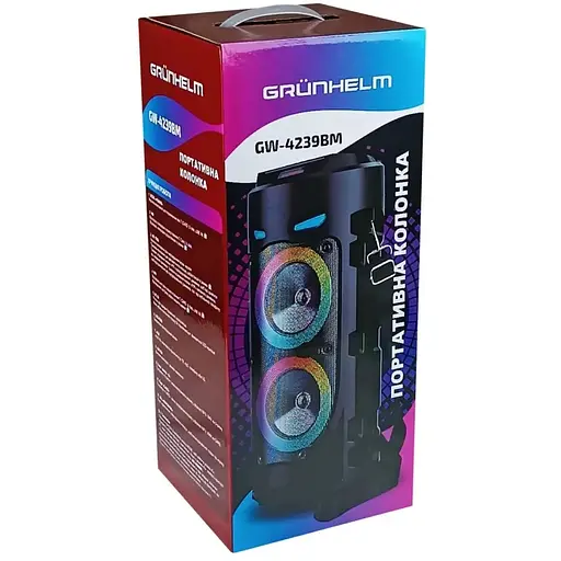 Портативная колонка Grunhelm GW-4239-BM (127196) - фото 8