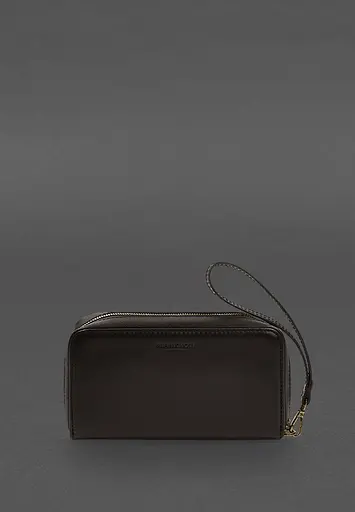 Кожаный клатч-купюрник 4.0 темно-коричневый краст - фото 2