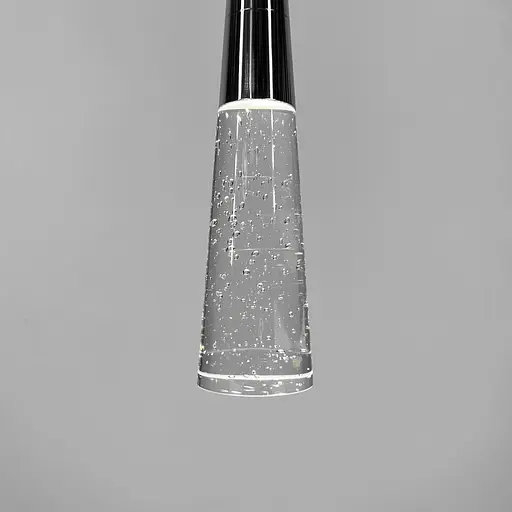 Подвес хромированный с прозрачным элементом с эффектом пузырьков воды Line F | Ст. A264-60*360 CH - фото 4