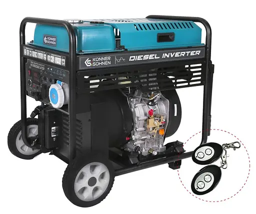 Генератор інверторний дизельний Konner&Sohnen 9.5/10 кВт KS 9500iDE ATSR - фото 1