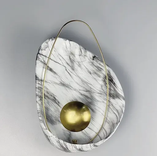 Бра Vele Luce з імітацією мармуру в білому кольорі Арт. W 1834 WT Line F - фото 4