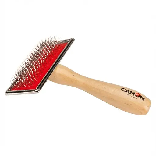 Пуходерка Camon зі штифтами з нержавіючої сталі з пластиковим покриттям з дерев'яною ручкою MD (B781/B)