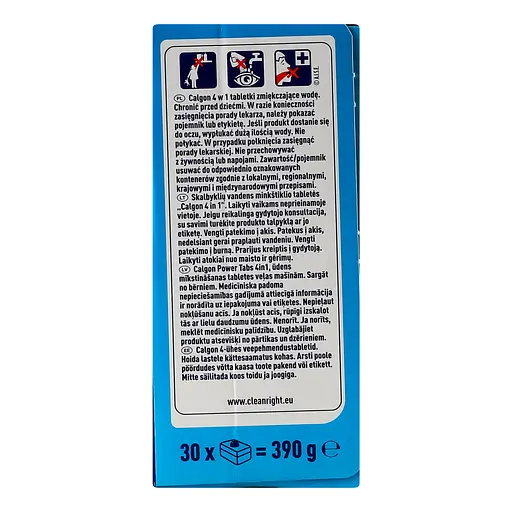 Уцінка. Засіб для пом’якшення води та запобігання утворенню накипу Calgon Powerball 4в1 у таблетках, 30 шт - фото 6