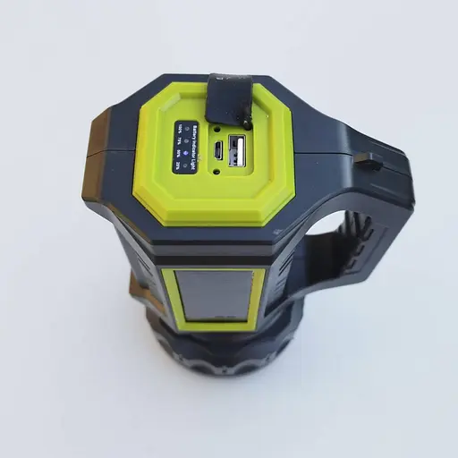 Ліхтар із сонячною панеллю HEL-T95 (LM+COB білий + червоний) + Powerbank + microUSB + (3+4 режими) - фото 5