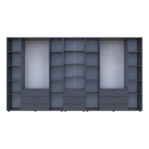 Шкаф для одежды Doros Гелар Графит 4+4ДСП с пеналом 370х49.5х203.4 (42005173) - фото 5