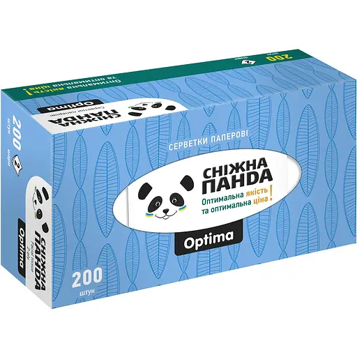 Паперові серветки Сніжна Панда Optima двошарові в асортименті 200 шт. - фото 3