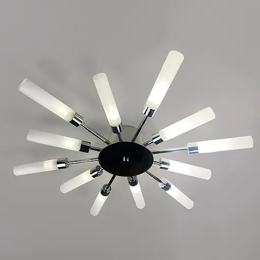 Потолочная люстра в форме солнечных лучей на 12 плафонов G9 Ø 69х8 см Line F | Ст. 1276/12 CH - фото 6