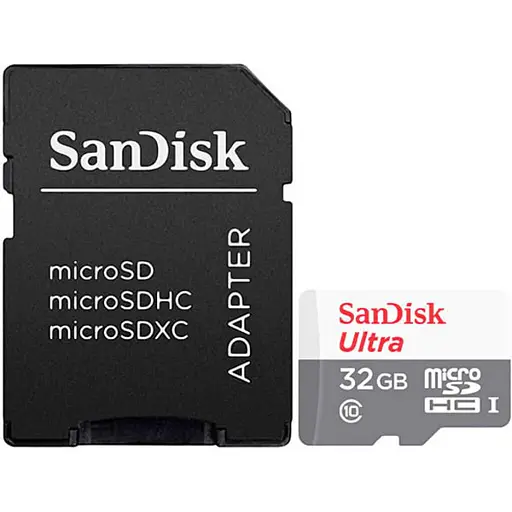 Карта памяти Sandisk 32GB SDHC C10 UHS-I R100MB/s Ultra Lite (SDSDUNR-032G-GN3IN) - фото 1