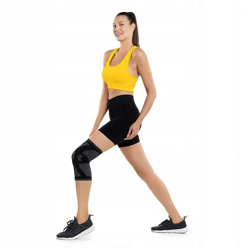 Фіксатор (бандаж) для коліна 4FIZJO зі стабілізацією колінної чашки 1 шт 4FJ0462 Size S (P-5907739317971) - фото 8