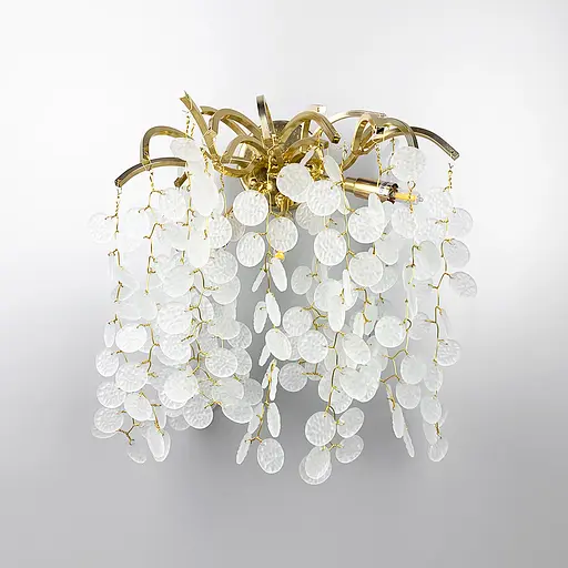 Бра в золотому кольорі з білими пластинами Арт. YG 28 GD-WT Line F - фото 1