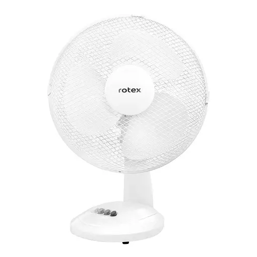 Настольный лопастный вентилятор от сети Rotex RAT02-E Ø 23 см 2 скорости 45Вт пластик/металл Белый - фото 3