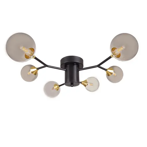 Люстра стельова Brille в спальню G9 40W BK/GY (BR-01 635C/6)
