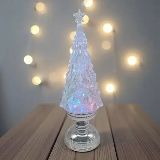 Светильник-декор новогодний Бриллиантовая Ёлка LED HC-S043 USB-кабель AAх3 (12.3x12.3x35.5см) - фото 2