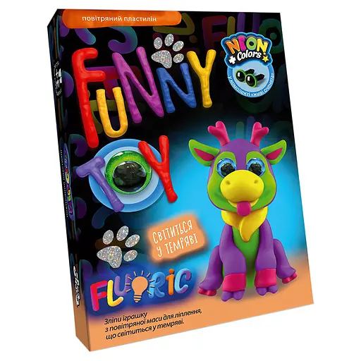 Набор творчества Air Clay Fluoric, 4 цвета, Danko Toys - фото 3