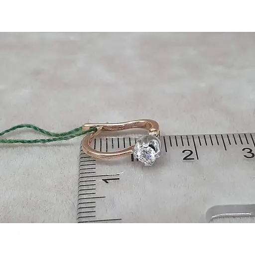 Золотые серьги ЮЗ "Багет" с бриллиантами. В0215 - фото 5