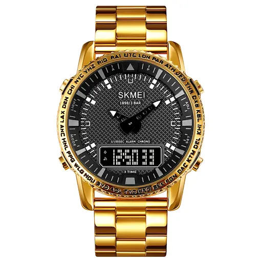 Наручний годинник чоловічий 1898GDBK Gold-Black Skmei acs0030483 - фото 1