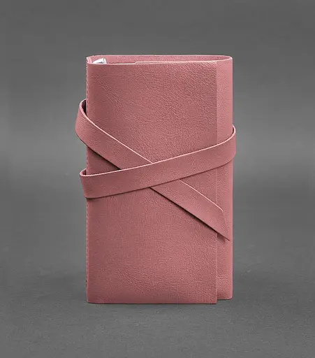 Жіночий шкіряний блокнот (Софт-бук) 1.0 Рожевий - фото 1