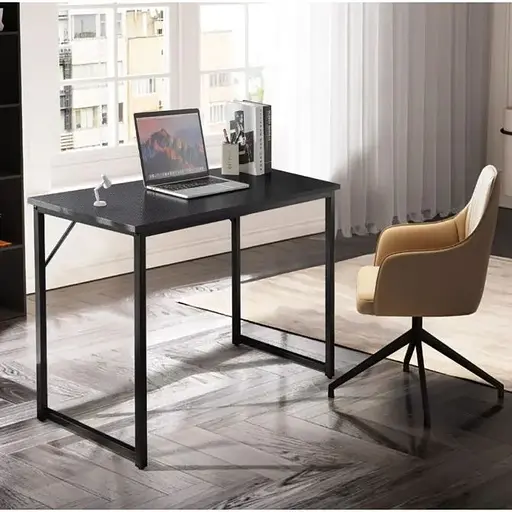 Письменный стол Costway Homart со стальным каркасом черный - фото 5