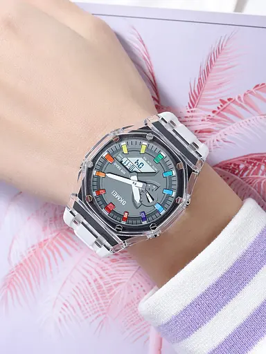 Годинник наручний 2100WTGY White-Grey Skmei acs0030286 - фото 3