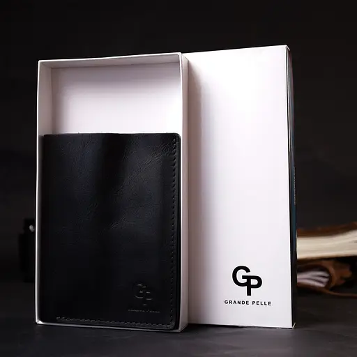 Шкіряний чоловічий гаманець Grande Pelle 12х14.5х1 см acs0026941 - фото 8