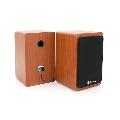 Колонки Kisonli X23BT, 2x5W, USB/AUX/BT, DC: 5V/1-2A, Wooden, BOX, Q12 - фото 4