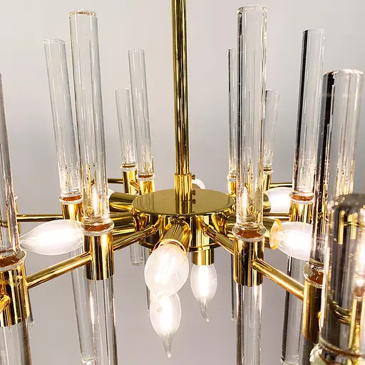 Люстра-реплика Alinar Crystal на 8 ламп (диаметр 60 см) Line.F MJ 139/8 GD - фото 5