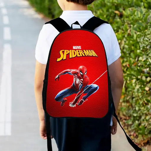 Рюкзак детский Человек-паук, Спайдермен "Spiderman" 34х27см, городской ранец для мальчика с принтом (00391)