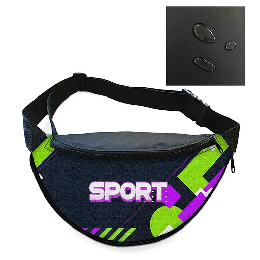 Сумка-бананка мужская/женская Sport 32×16 см с расширителем поясная сумка или сумка через плечо (02877)