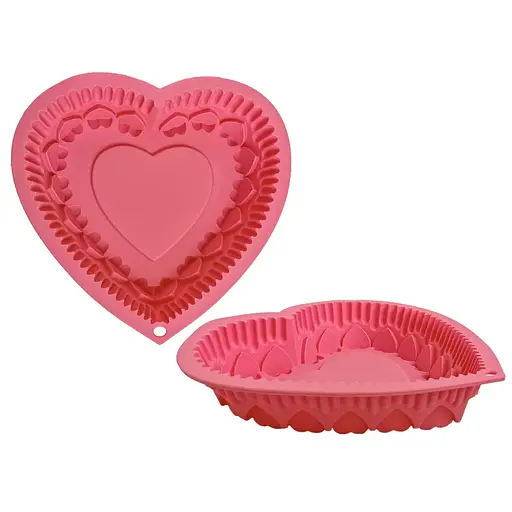 Силіконова форма серце Gusto 21 х 20 х 4 см GT-S-207 (138650)