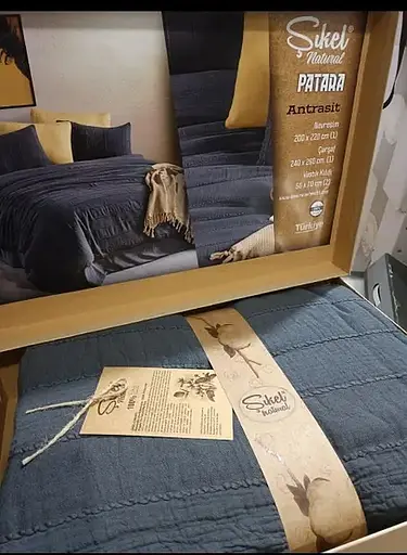 Постільна білизна Patara Antrasit Муслін Sikel pbe0051683 - фото 2