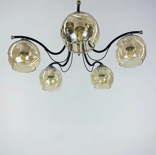 Класичний стельовий світильник | Арт. 7075/5 AB+BK+BR | Line F - фото 3