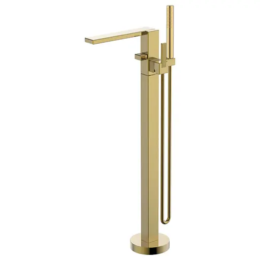 Смеситель для ванны напольный шампань Imprese Deira ZMK112009060 Золото - фото 1