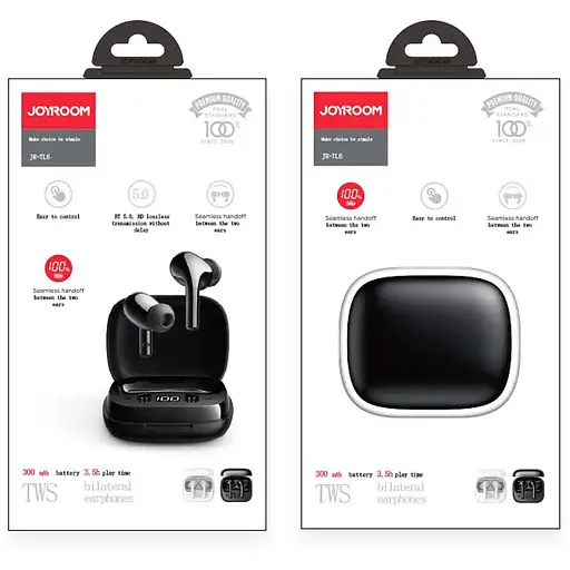 Бездротові TWS навушники Joyroom JR-TL6 Чорний - фото 3