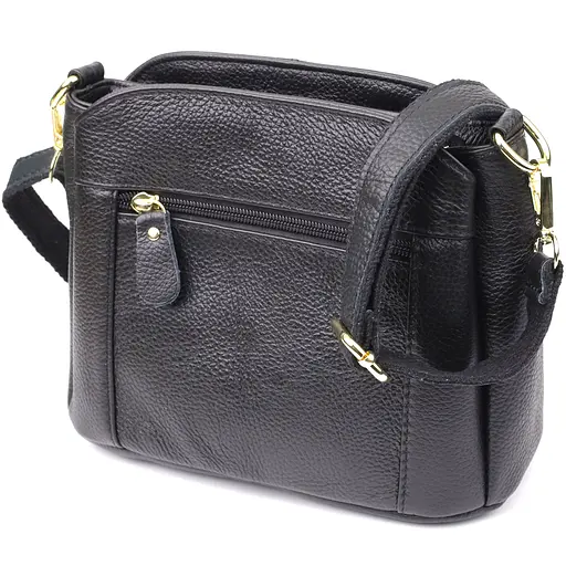 Классическая кожаная сумка для женщин Vintage с тремя отделениями 22.5х16.5х11.5 см sum0027625 - фото 2