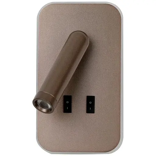 Бра Italux WL-83957-1-CF Doria LED 2x8W 3000K 559Lm IP20 коричневый - фото 1