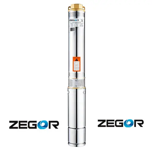 Насос глибинний відцентровий Zegor 4SDM214-0,75 кабель 8 м + ремкомплект 30412 - фото 2