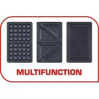 Мультимейкер (бутербродниця-вафельниця-гриль) Tefal SW342D38 - фото 5