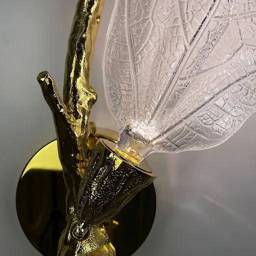 Золоте бра з імітацією гілки дерева 23х34 см Арт. WDS 1-130*349 Line F - фото 5