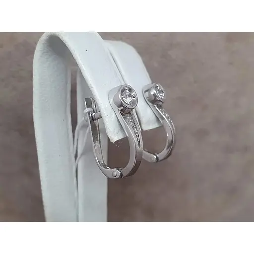 Золотые серьги Гаразд с фианитами. 3533563 - фото 3