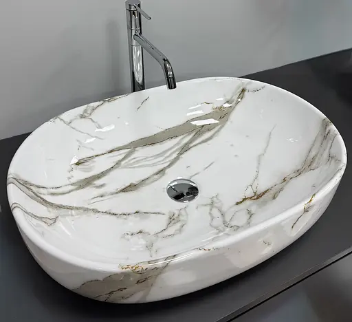 Умивальник VBI Modena lava накладний VBI-012006, Мармур - фото 5