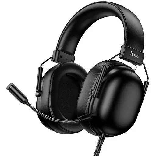 Навушники накладні Hoco W113 ігрові USB чорний - фото 1