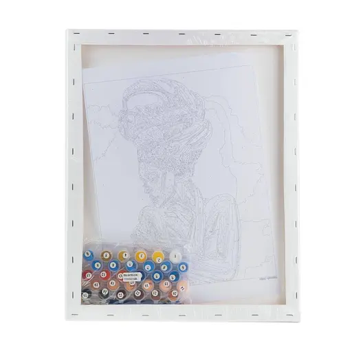 Набір для розпису по номерах "Африканка" 40*50 см, IDEA2-GX47095, ТМ "99IDEAS" - фото 6