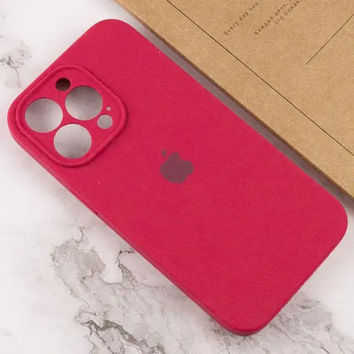 Чехол Epik Silicone Case Full Camera Protective AA для Apple iPhone 13 Pro 6.1 Красный/Rose Red - фото 4