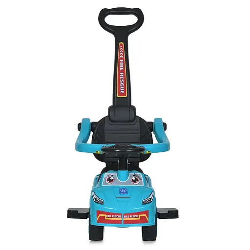 Дитяча каталка-толокар M 5763L-15 синій, з батьківською ручкою - фото 3