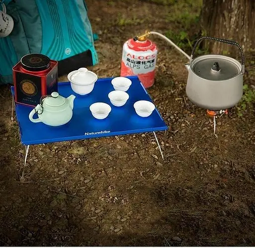 Розкладний стіл для пікніка Naturehike NH17Z001-L алюмінієвий (34х25 см) Сірий - фото 4