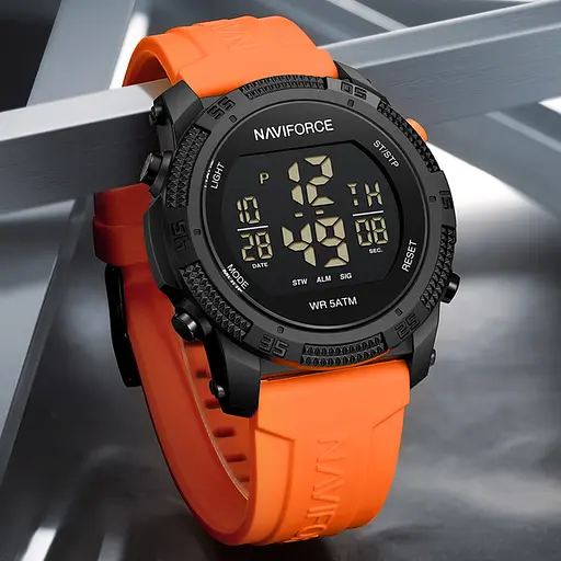 Наручний годинник чоловічий Naviforce Europe Orange Чорний (3154) - фото 7