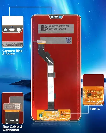 Екран ARSSLY для РК-дисплея XiaoMi 8 Lite, заміна для Xiaomi Mi 8 Youth/Mi 8X сенсорного екрану Digitizer Glass Assembly з інструм - фото 4